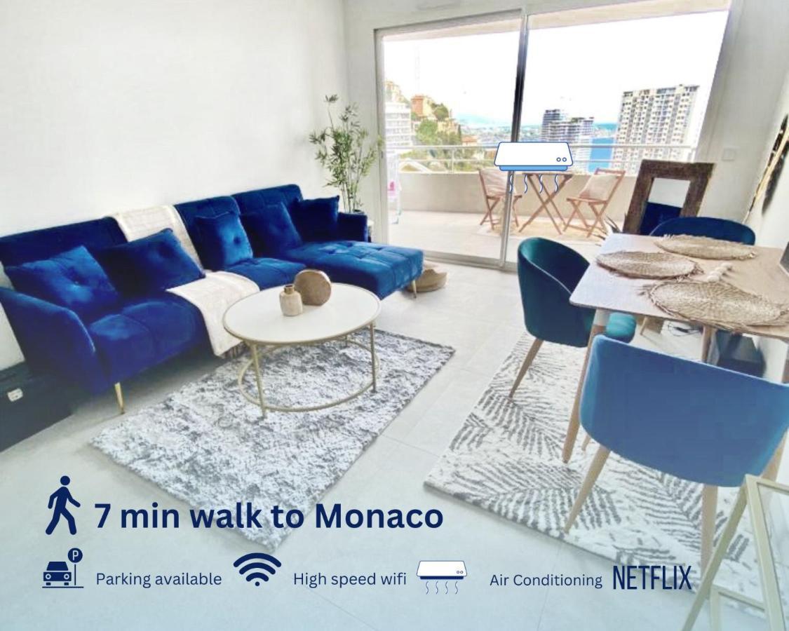 Апартаменты Luxurious Flat At 5 Min By Walk To Monaco, Free Parking And Sea View Босолей Экстерьер фото